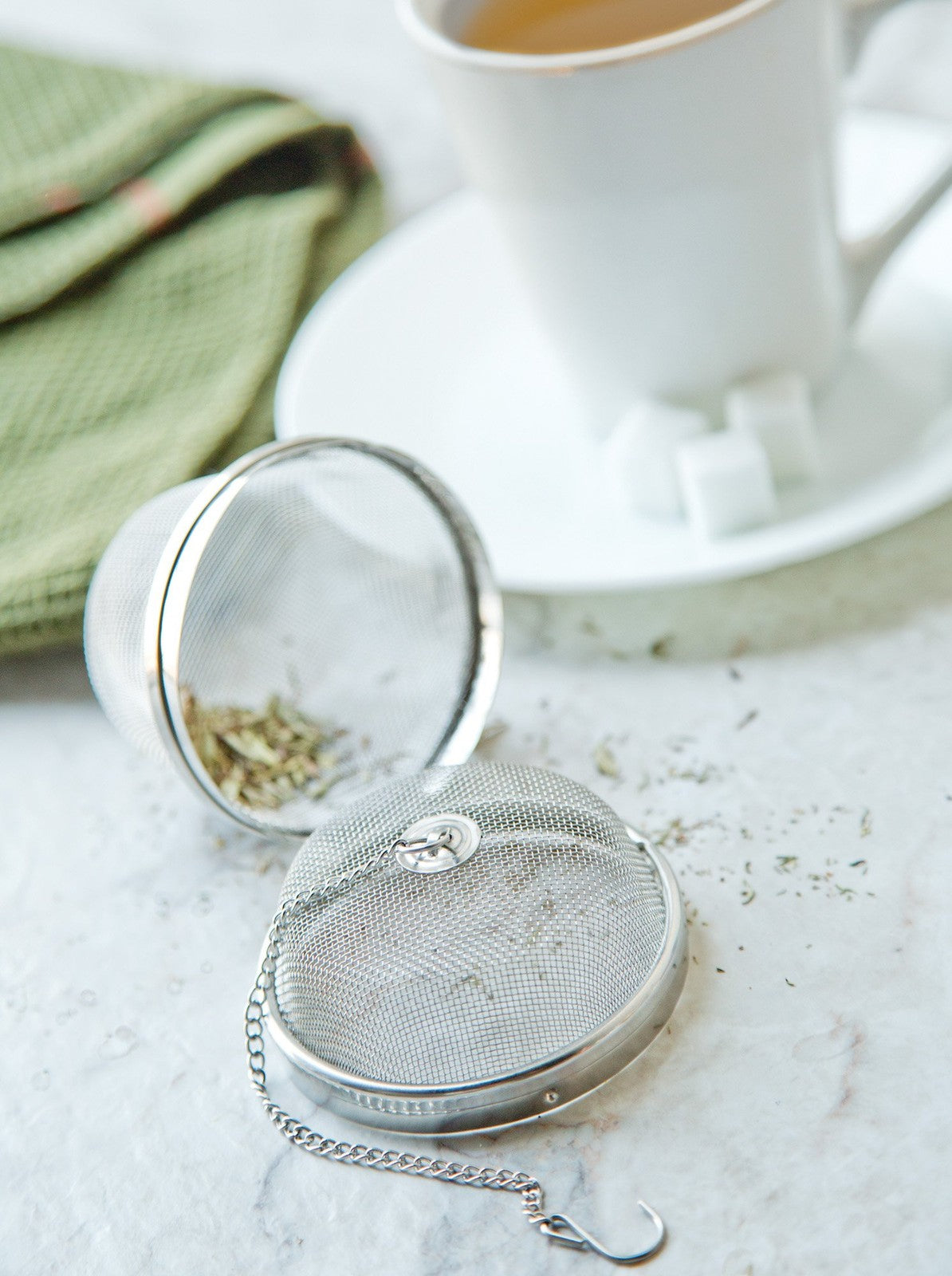 Fox Run - 5143 Fox Run Spice Infuser/Tea Ball, 3 x 3 x 3 inches, Metallic