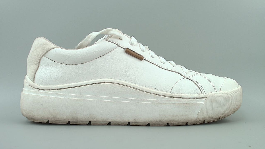 Dr. Scholl's Womens Time Off Sneaker White Smooth 9M