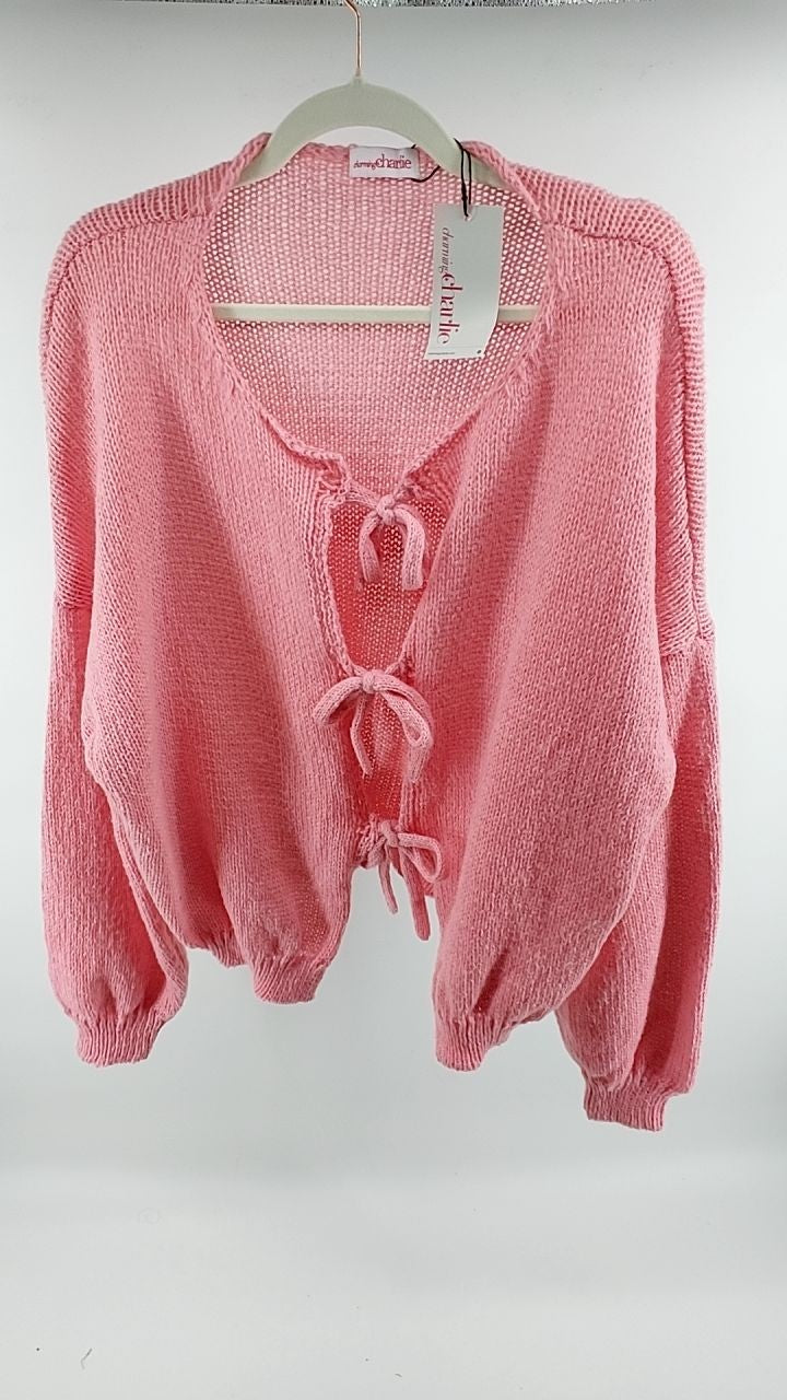 Tie-Front Long Sleeve Cardigan