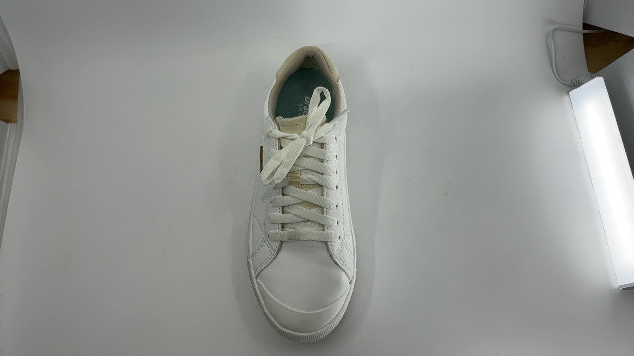 Dr. Scholl's Womens Time Off Platform Sneaker, White Smooth, Size 6.5