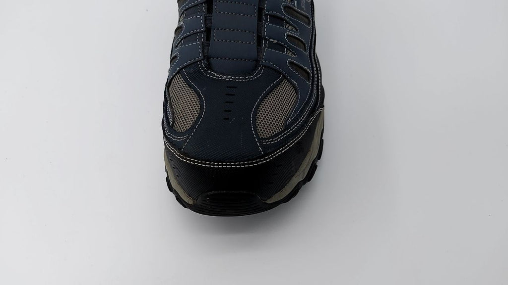 Skechers Men's Cankton Ebbitt Steel Toe Construction Shoe, Navy/Grey, 14 Wide