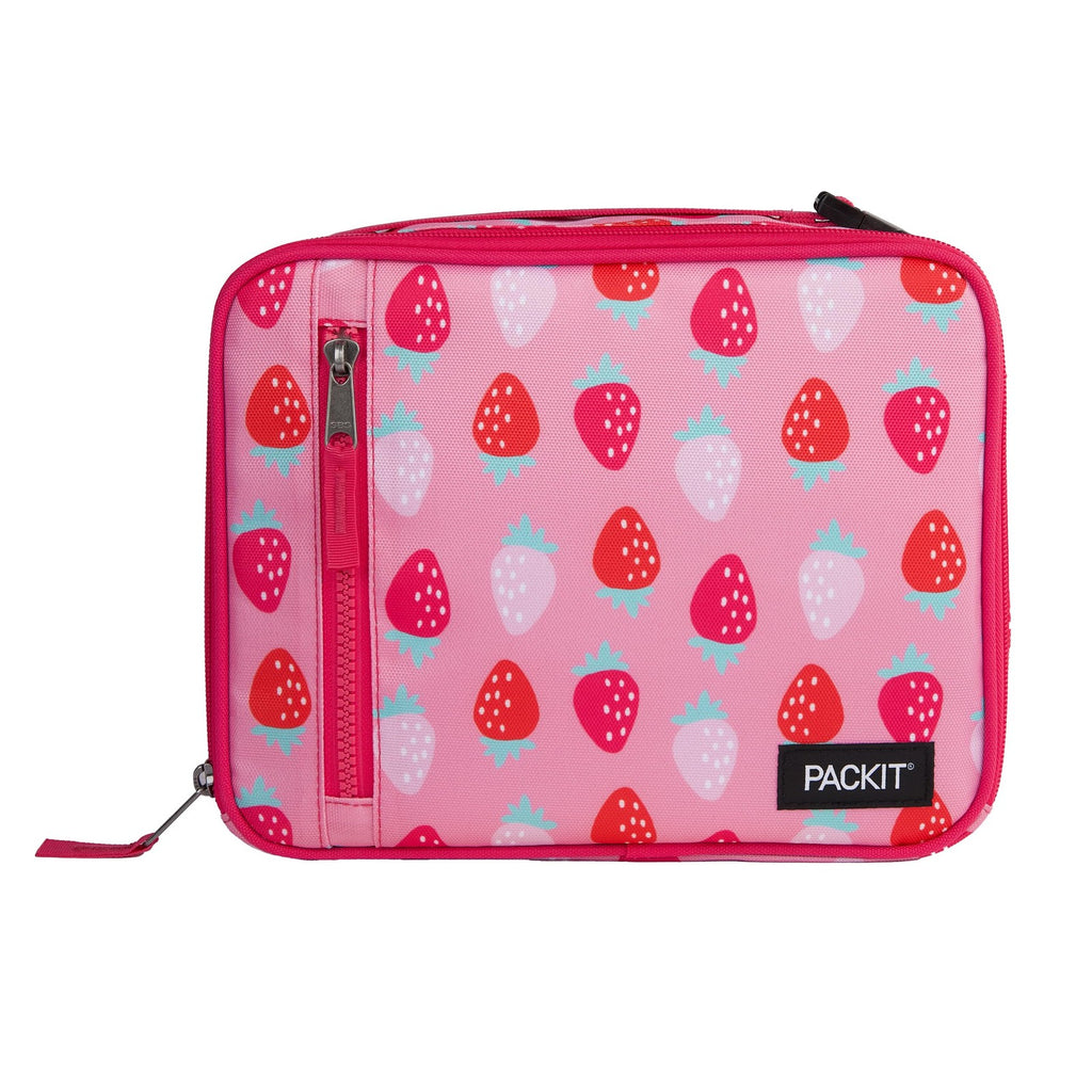 ECOFREEZE Sweet Strawberry Lunch Box PackIt Collapsible & Zip Closure