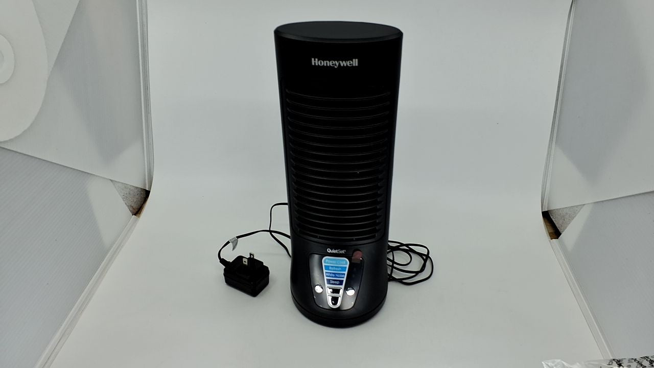 QuietSet Personal Desk Fan, 13in Oscillating, 4 Power Levels, Black