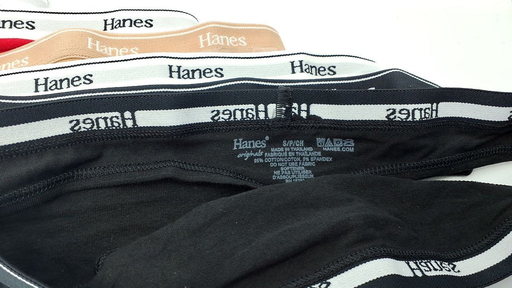 Women's Thong Underwear 6-Pack, Hanes, Cotton Blend, Small, Assorted Colors