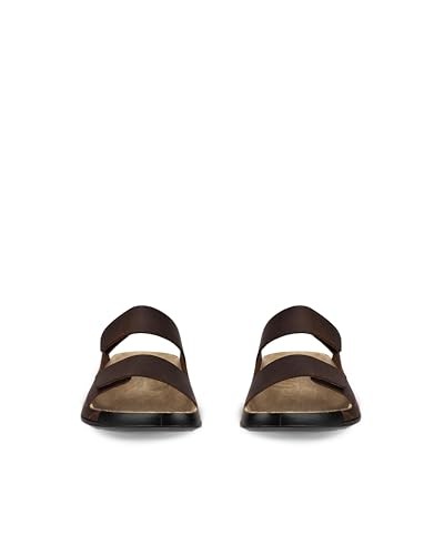 ECCO Men's Cozmo Two Band Slide Sandal, Potting Soil Nubuck, 12-12.5