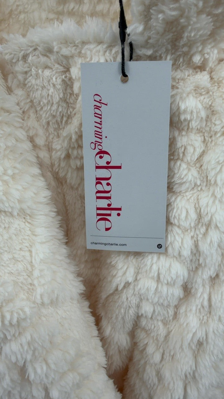 Fleece Double-Breasted Longline Coat