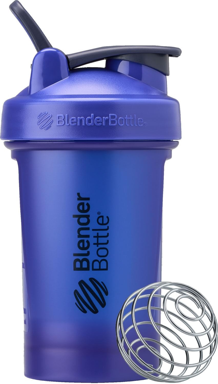Reflex Blue 20oz BlenderBottle Classic V2 Shaker for Protein Shakes