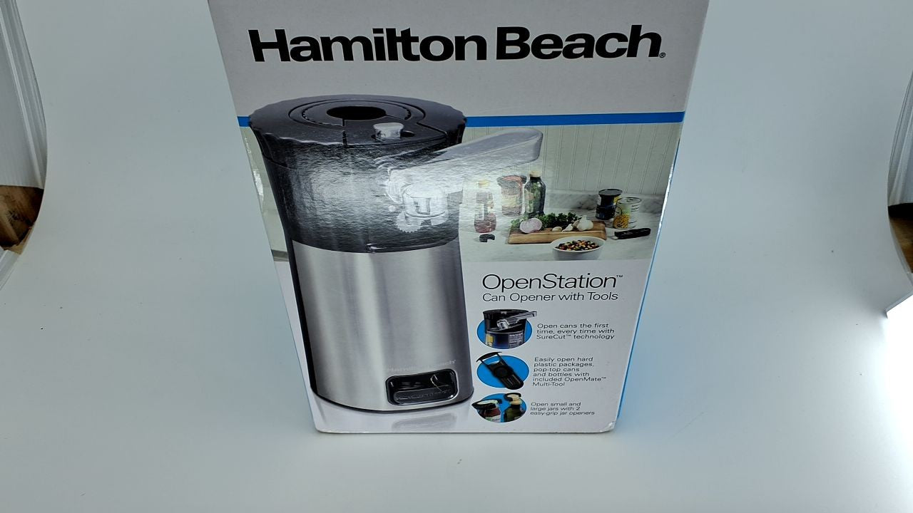 OpenStation Electric Can Opener w/ Jar Openers & Cord Storage, Stainless Steel