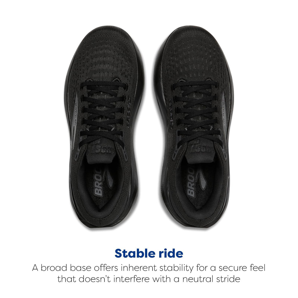 Brooks Ghost Max 3 Men's Walking Shoe 7.5 Black/Black/Ebony