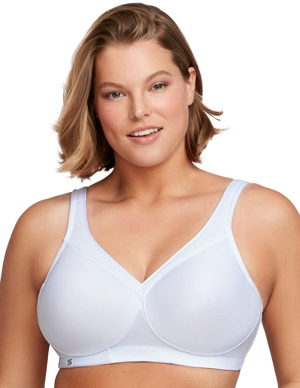 Glamorise Plus Size MagicLift Seamless Sports Bra 34F White #1006
