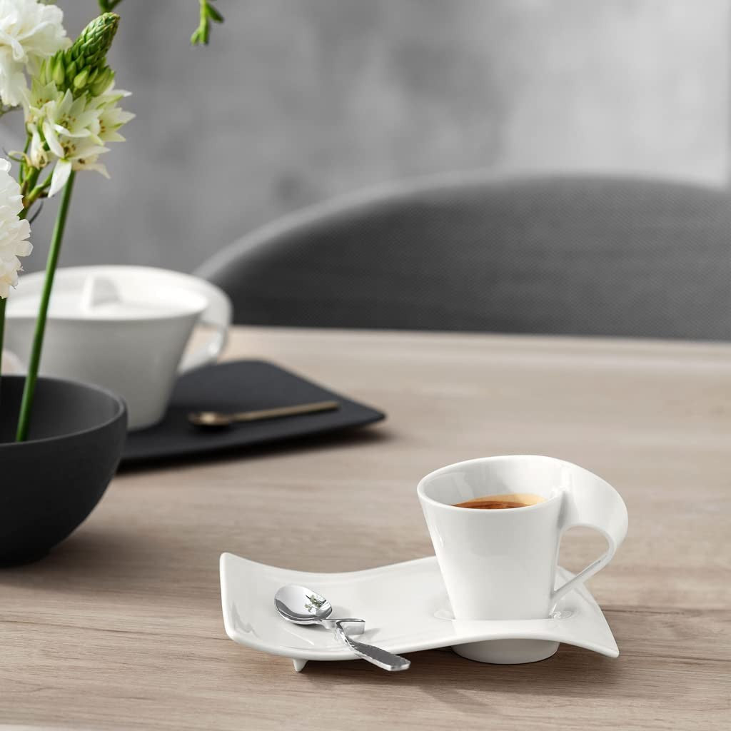 Villeroy Boch NewWave Espresso Saucer Plate 6.5x5in White Porcelain