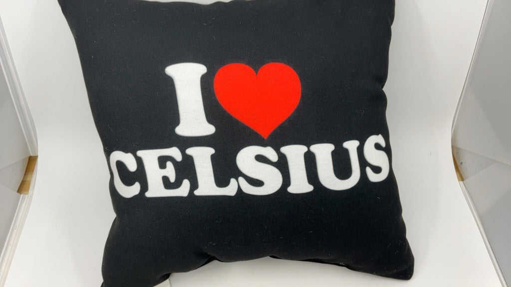 I Love Celsius Throw Pillow, 16x16, Multicolor