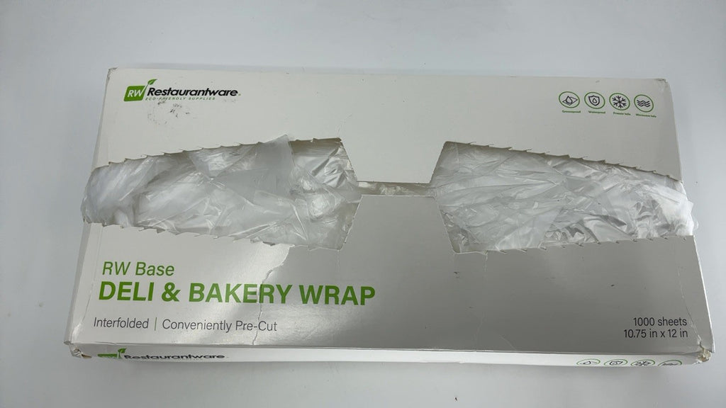 Interfolded Plastic Deli Wraps, 10.75 x 12 In, 1000 Sheets, Disposable