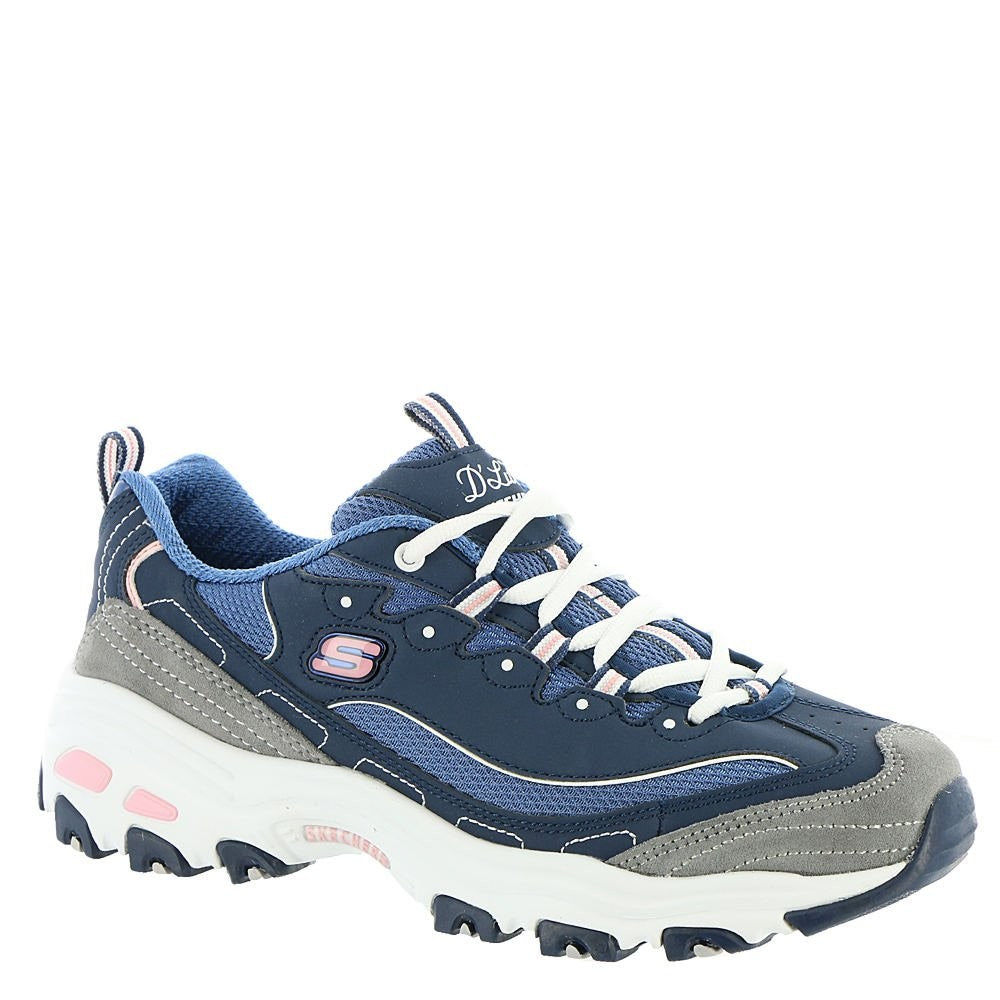 Skechers Women's Skech-AIR Dynamight Sneaker, Navy White, 9.5
