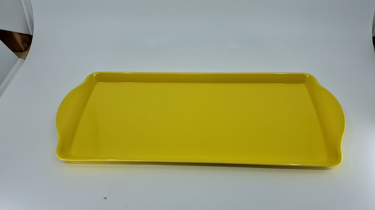 Lemon Melamine Tidbit Tray, 14.75"L x 6.5"W, Food Safe & Dishwasher Safe