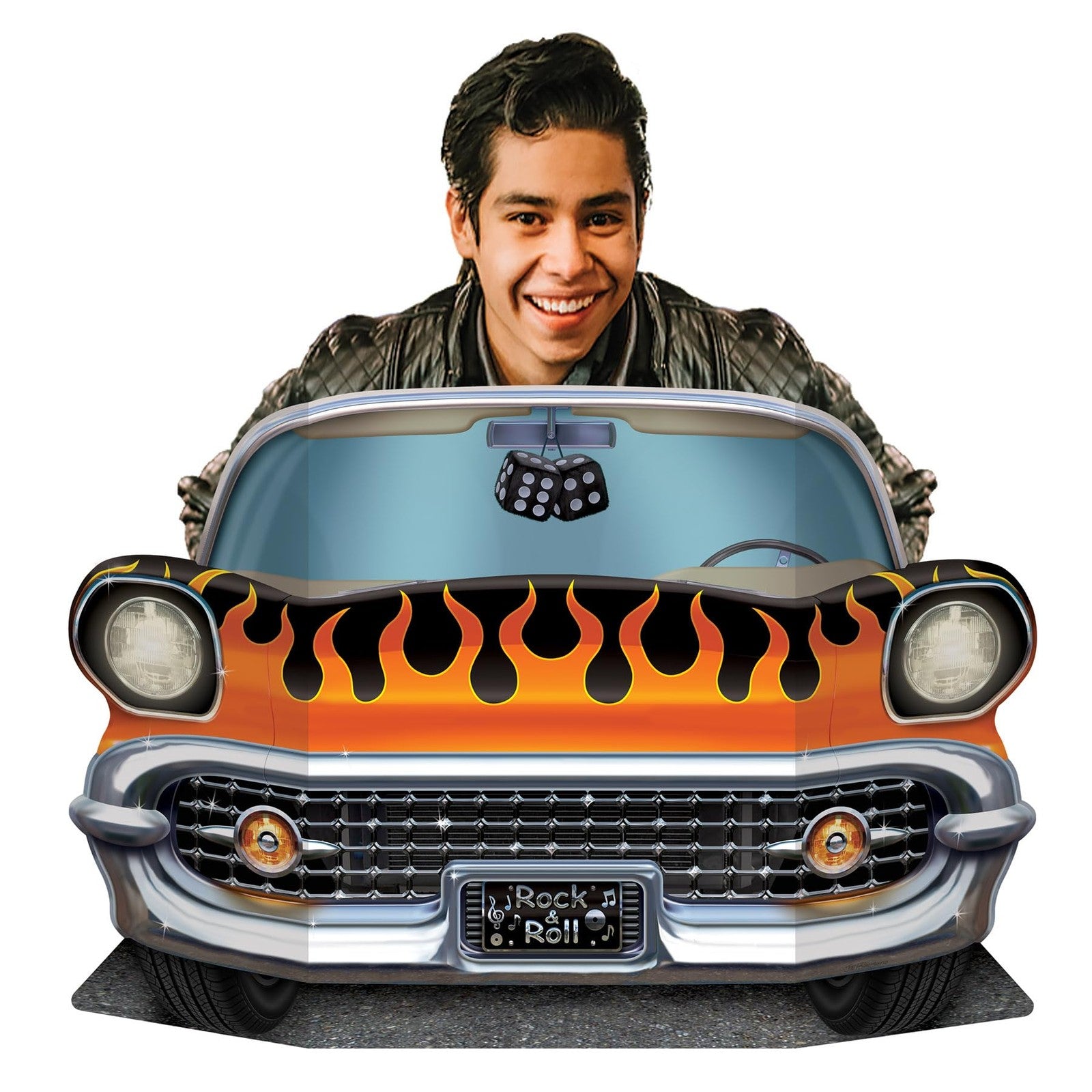 1950's Hot Rod Photo Prop 25x37 For 50's Theme Party Decor