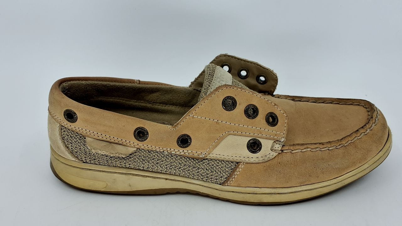 Sperry Women's Songfish 3-Eye Boat Shoe, Linen Multi, 8