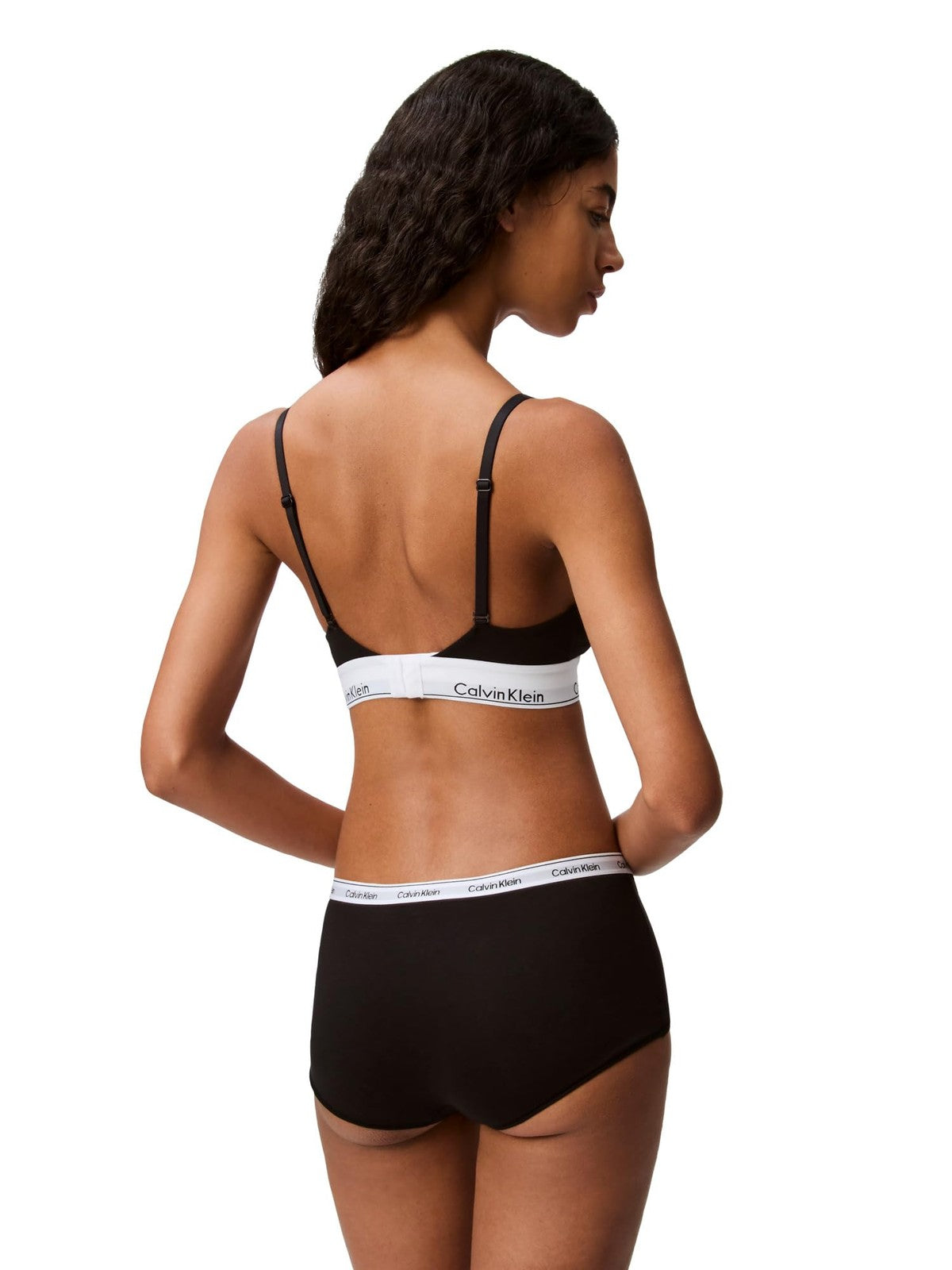 Calvin Klein Modern Cotton Lightly Lined Triangle Bralette Black