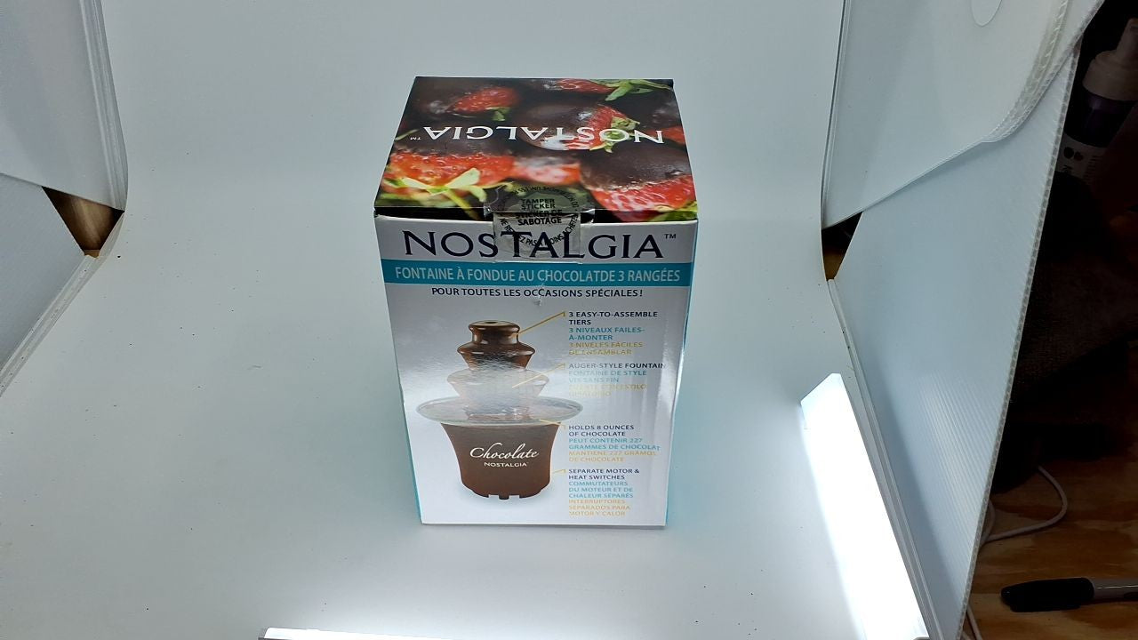 Electric Fondue Fountain - 3 Tier - 8 Oz - Perfect for Parties - Brown