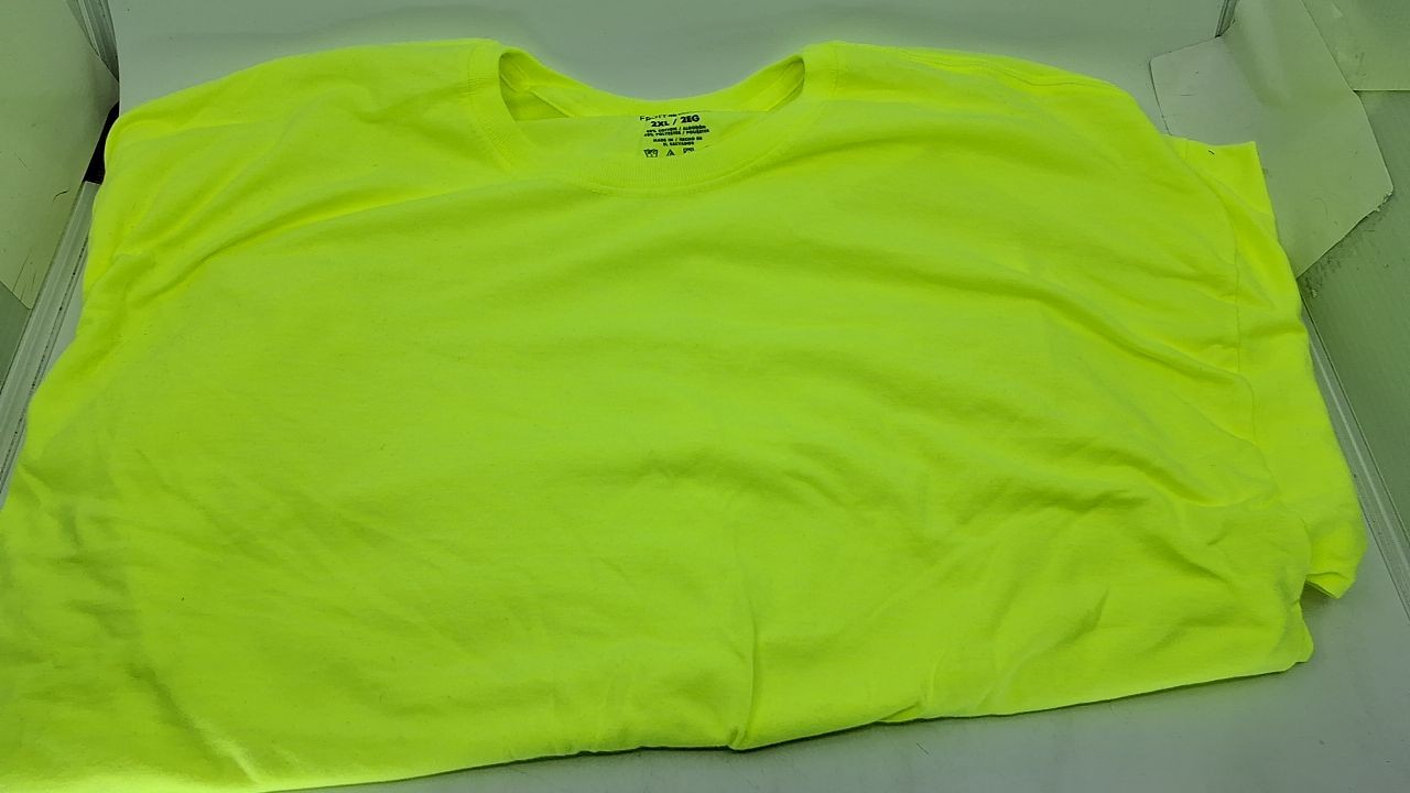Fruit of the Loom Men's Eversoft T-Shirts 2-Pack, Safety Green, XX-Large