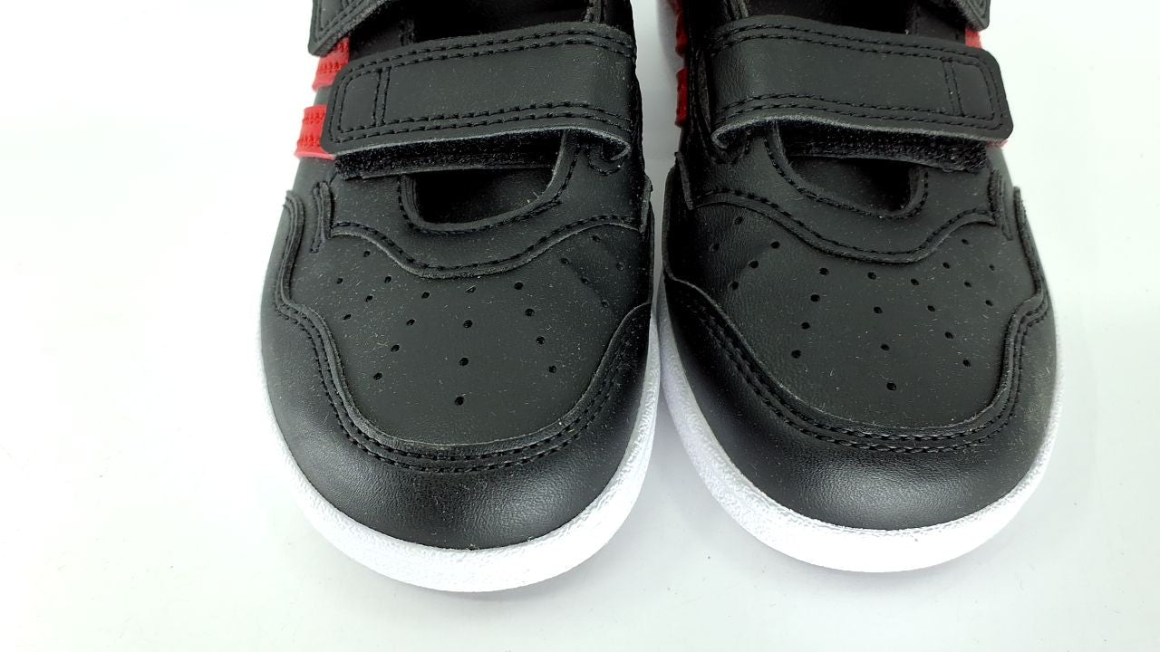 adidas 4.0 Hoops Basketball Shoes, Black/Scarlet/White, 11 Little Kid