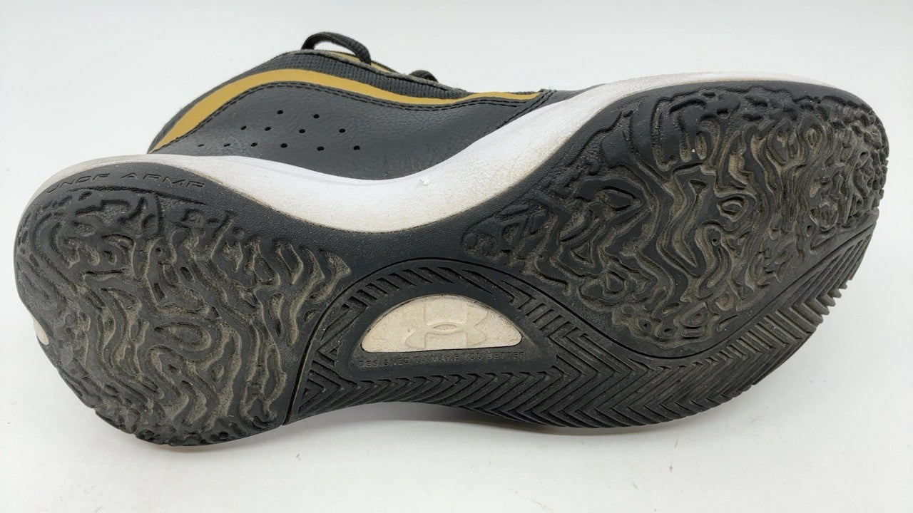 Under Armour Lockdown 7 Basketball Shoes, Black/Black/Gold, Kid's Size 6