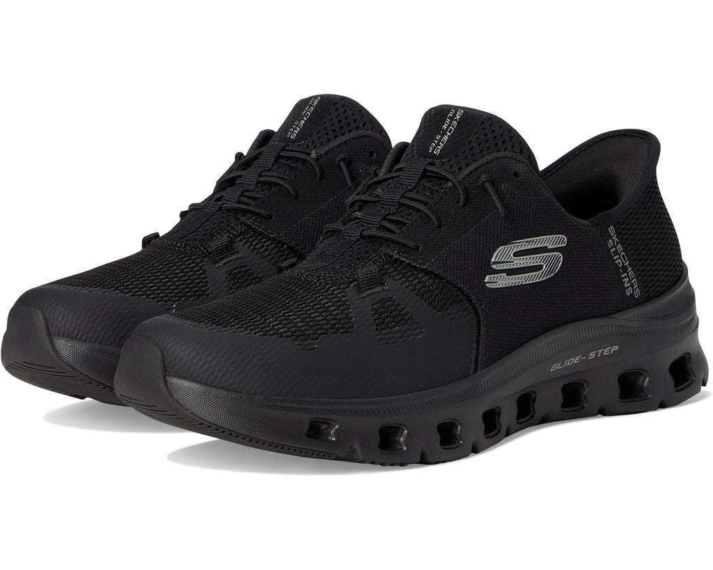 Skechers Men's Slip-Resistant Glide-Step Pro Slip-ins Work Sneakers, Black, 9