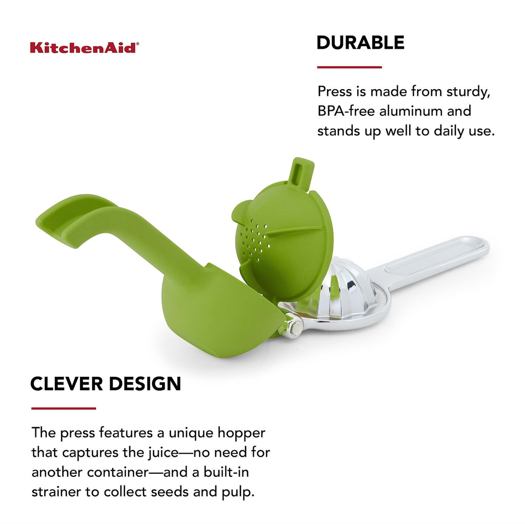 KitchenAid Citrus Juice Press Squeezer 8 In w/ Seed Catcher & Pour Spout