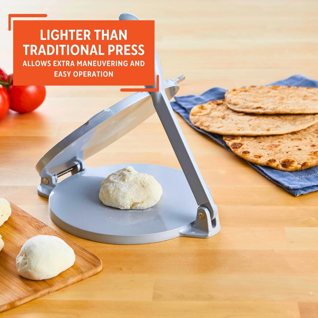 IMUSA USA Tortilla Press, 8 Inch, Silver