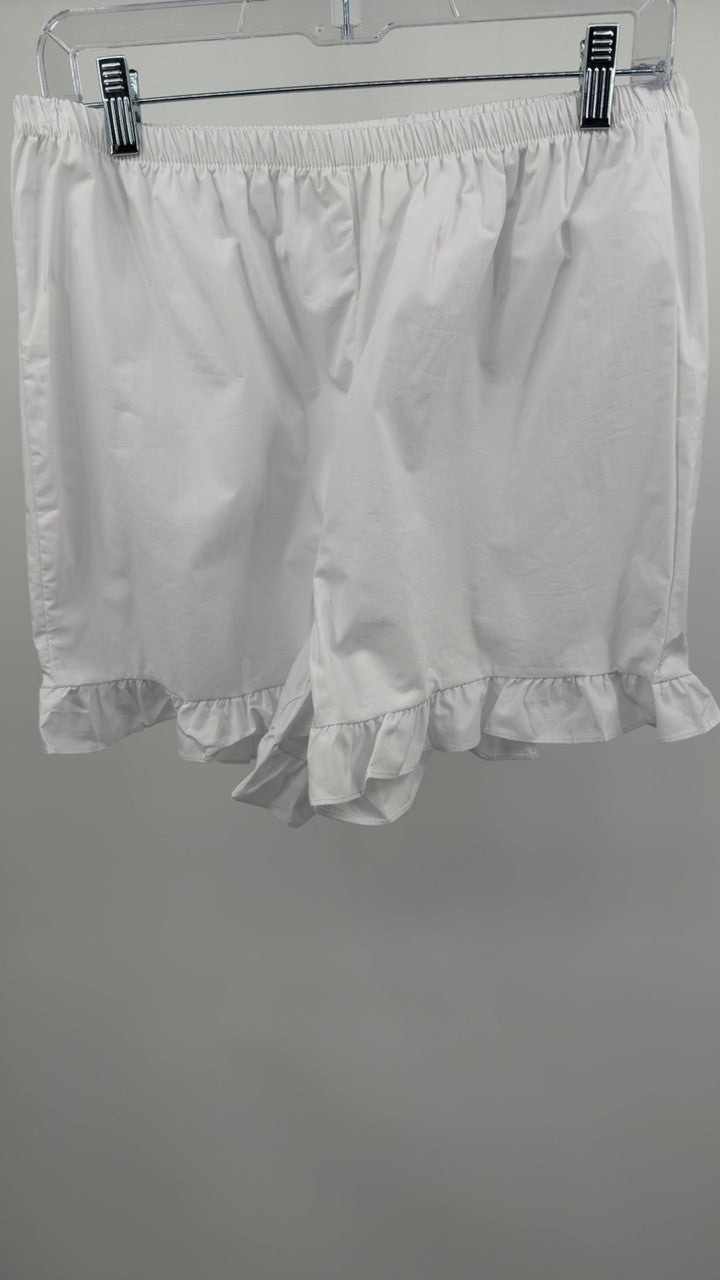 Ruffled Square Neck Top and Shorts Set