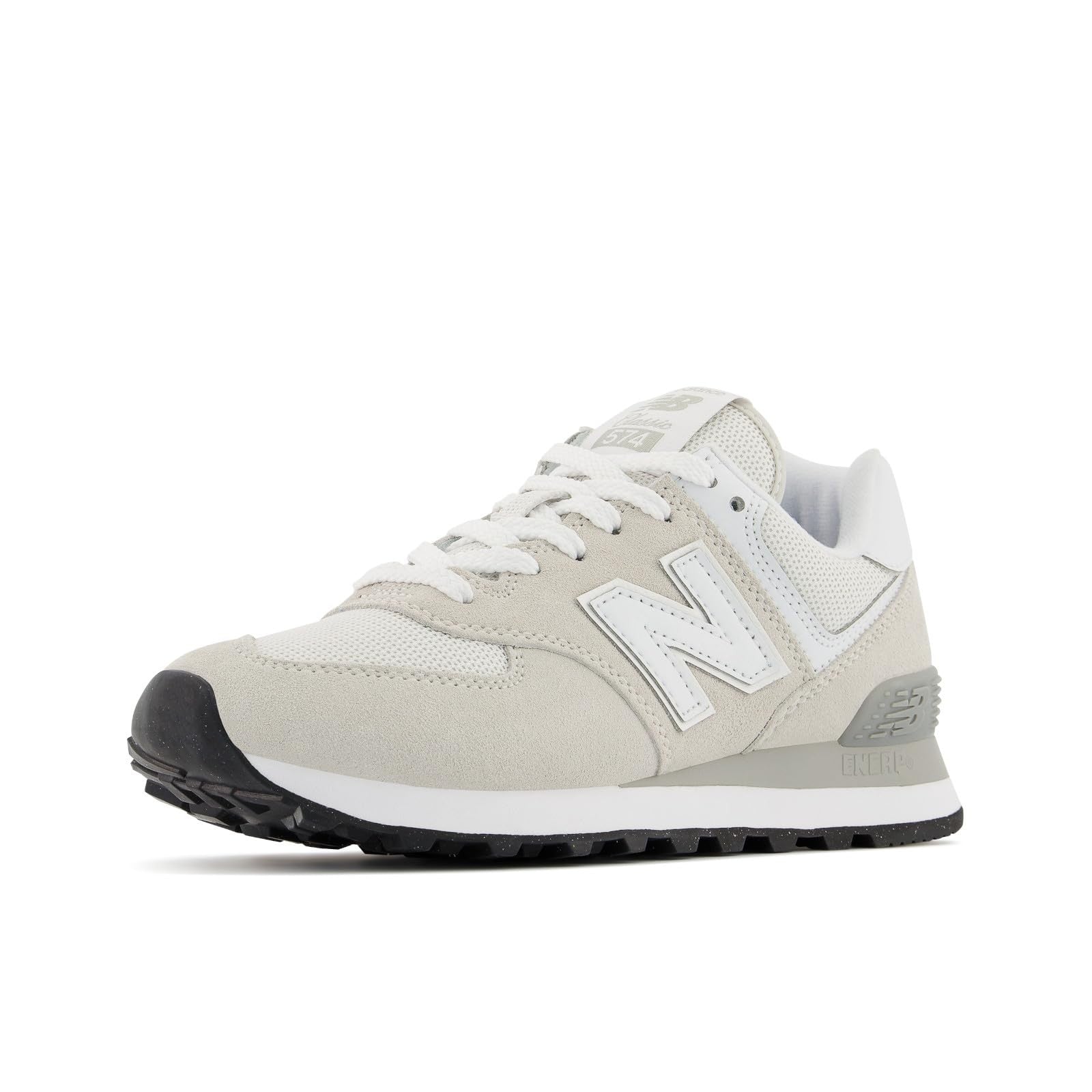 New Balance Women's 574 Core Sneaker, Nimbus Cloud/White, 8.5 Wide