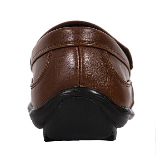 Deer Stags Boys' Booster Driving Moc Slip-On/Brown / 7 Big Kid/Medium