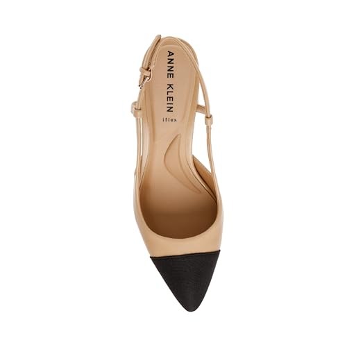 Anne Klein Womens Brooklyn Pump, Nude Black, 7.5