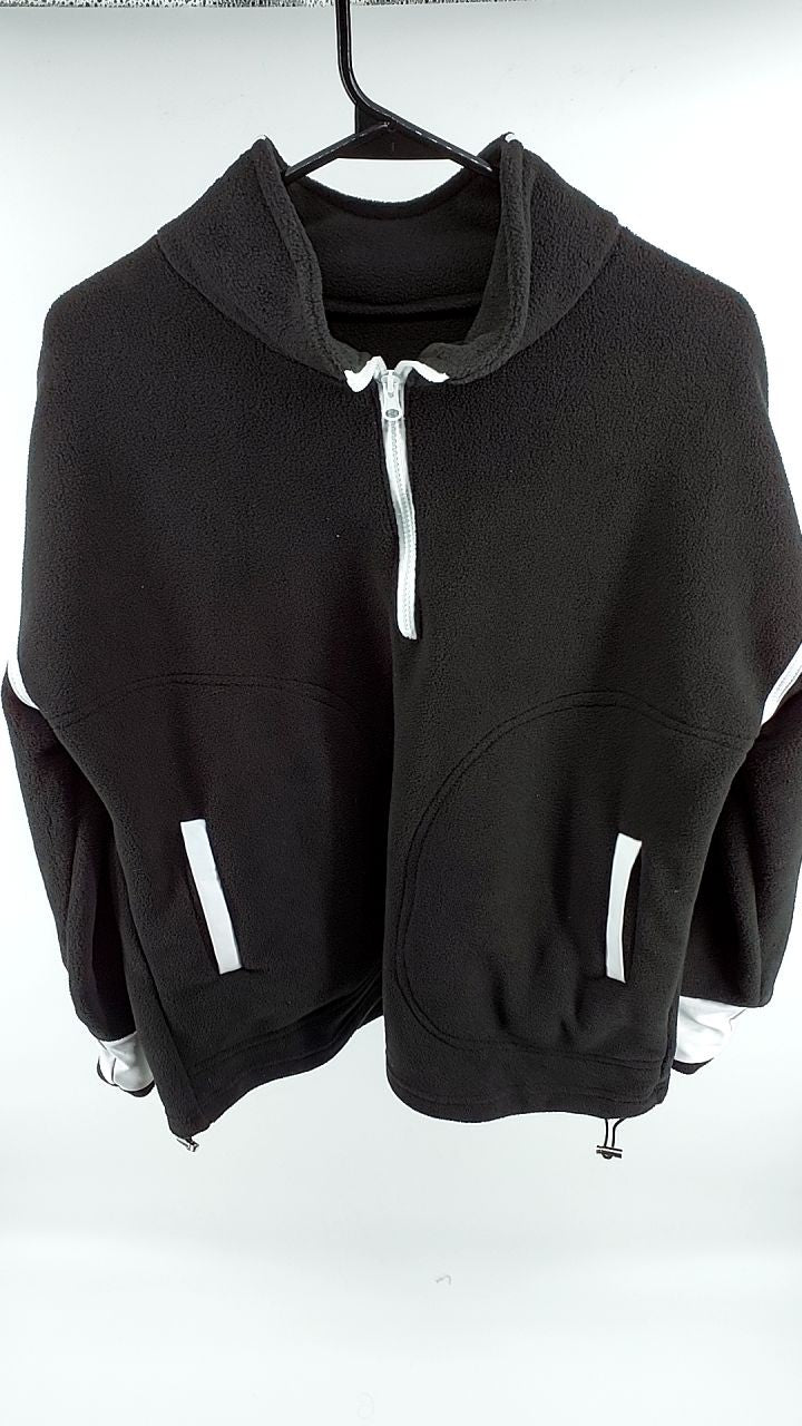 Half Zip Dropped Shoulder Sweatshirt