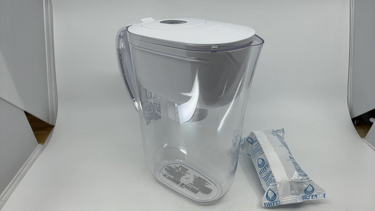 BPA Free Brita 6-Cup Water Filter Pitcher w/ 1 Standard Filter, White