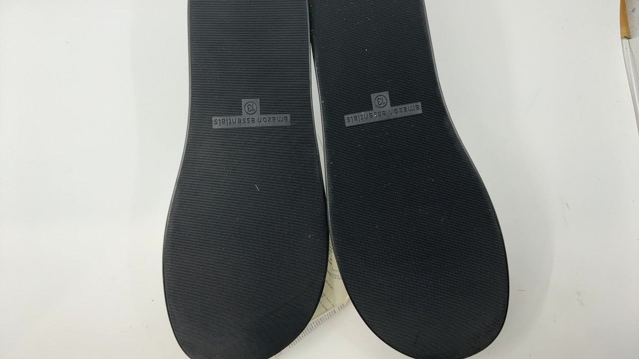 Amazon Essentials Women's Slide Flatform Sandal, White, 13