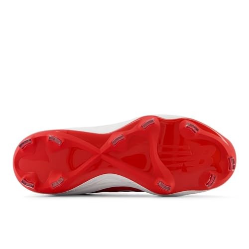 New Balance Women's Fresh Foam Velo V4 Molded Softball Shoe, Team Red/White, 10