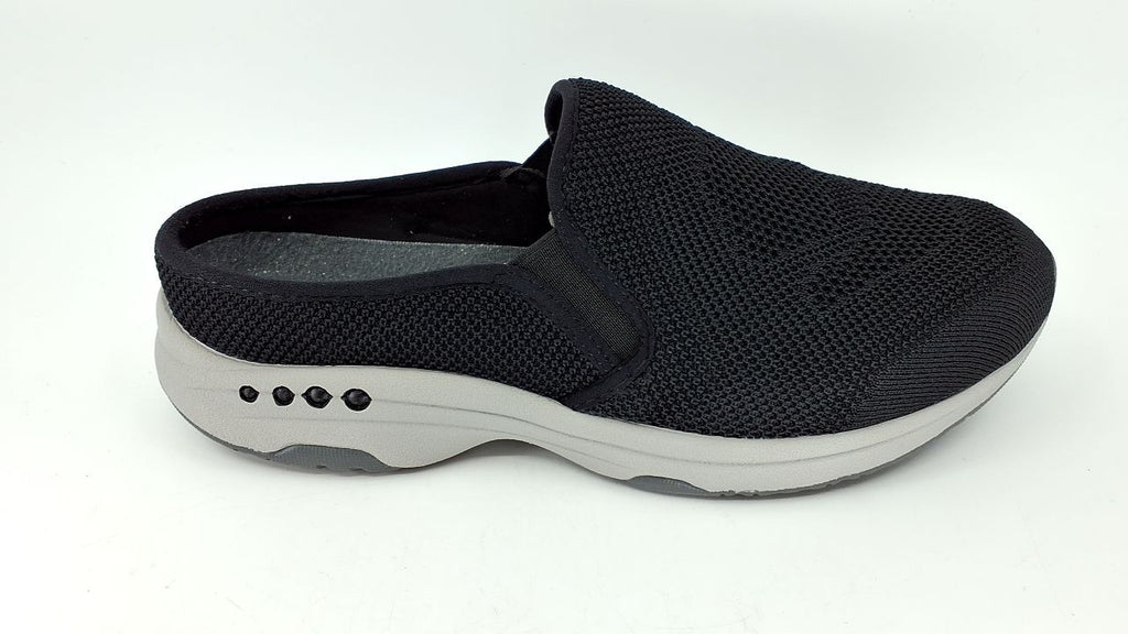 Easy Spirit womens Takeknit 2 Clog, Black, 9 Wide US