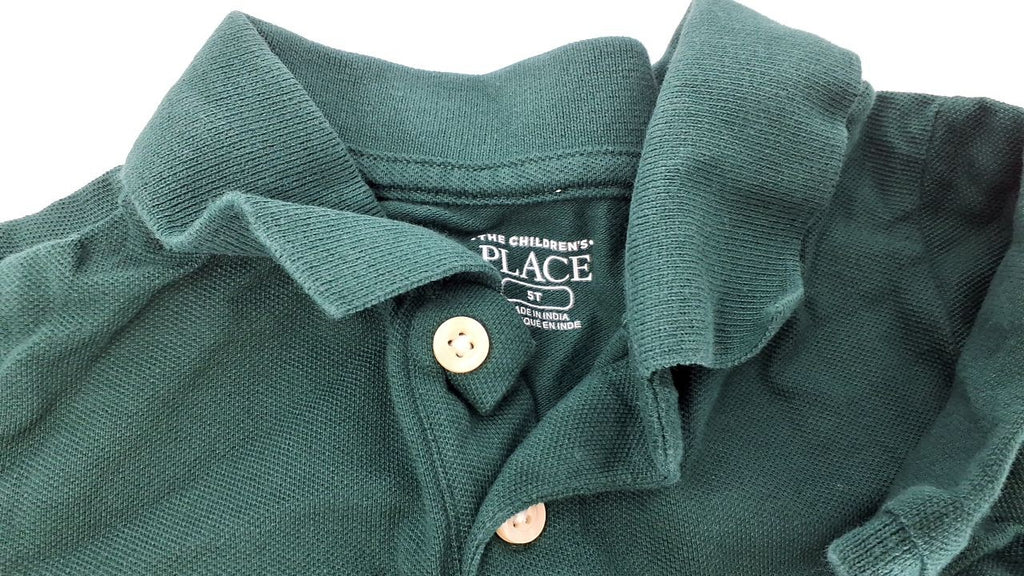 Toddler Short Sleeve Polo Shirt, Spruce Shade, Size 5T