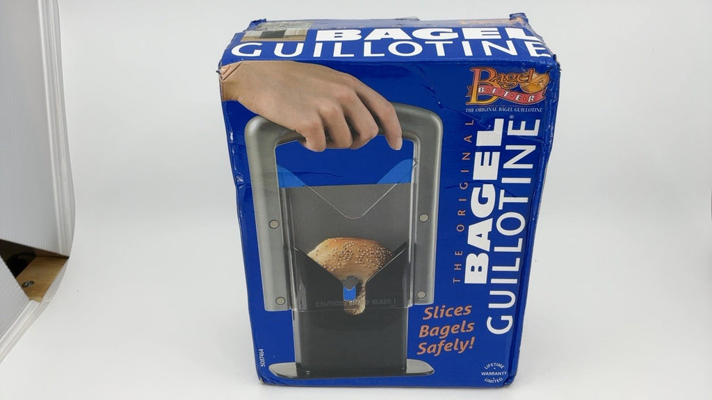 Silver Bagel Guillotine Slicer, 9.25-Inch, Durable Stainless Steel