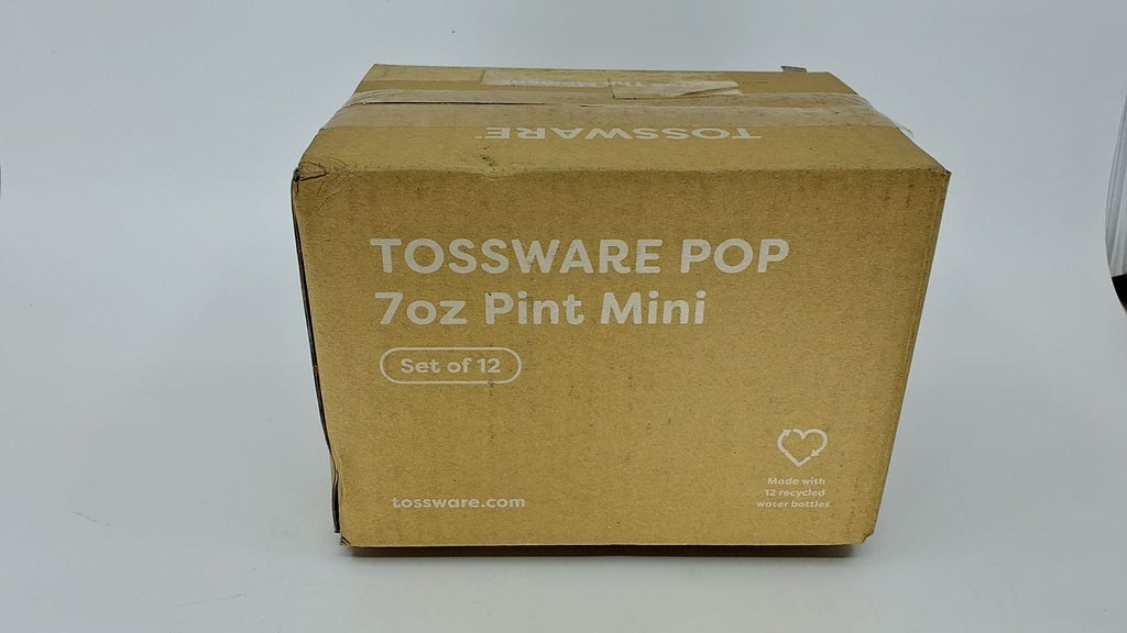 TOSSWARE 7oz Pint Mini Set of 12 Unbreakable Plastic Beer Glasses