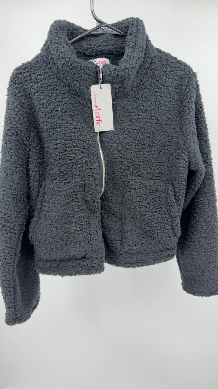 Cozy Zip Up Cropped Sherpa Jacket