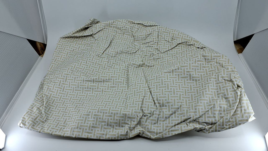 Round Vinyl Fitted Tablecloth 32-36 In, Elastic Edge, Weave Design