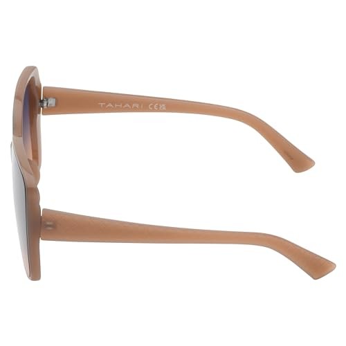 TAHARI TH815 Retro Oversized Square Sunglasses 64mm Nude UV Protection