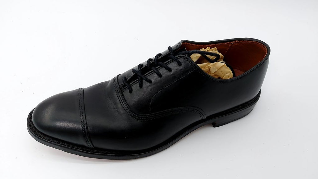 Allen Edmonds Mens Brady Cap Toe Oxford Black Leather 8 D