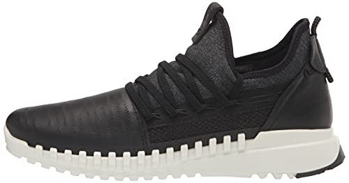 ECCO Women's ZipFlex Low Cut Boot Sneaker, Black, 9-9.5
