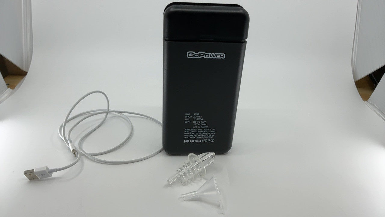 GoPong 8 oz Power Bank Flask - Hidden Alcohol Container w/ Funnel & Spout