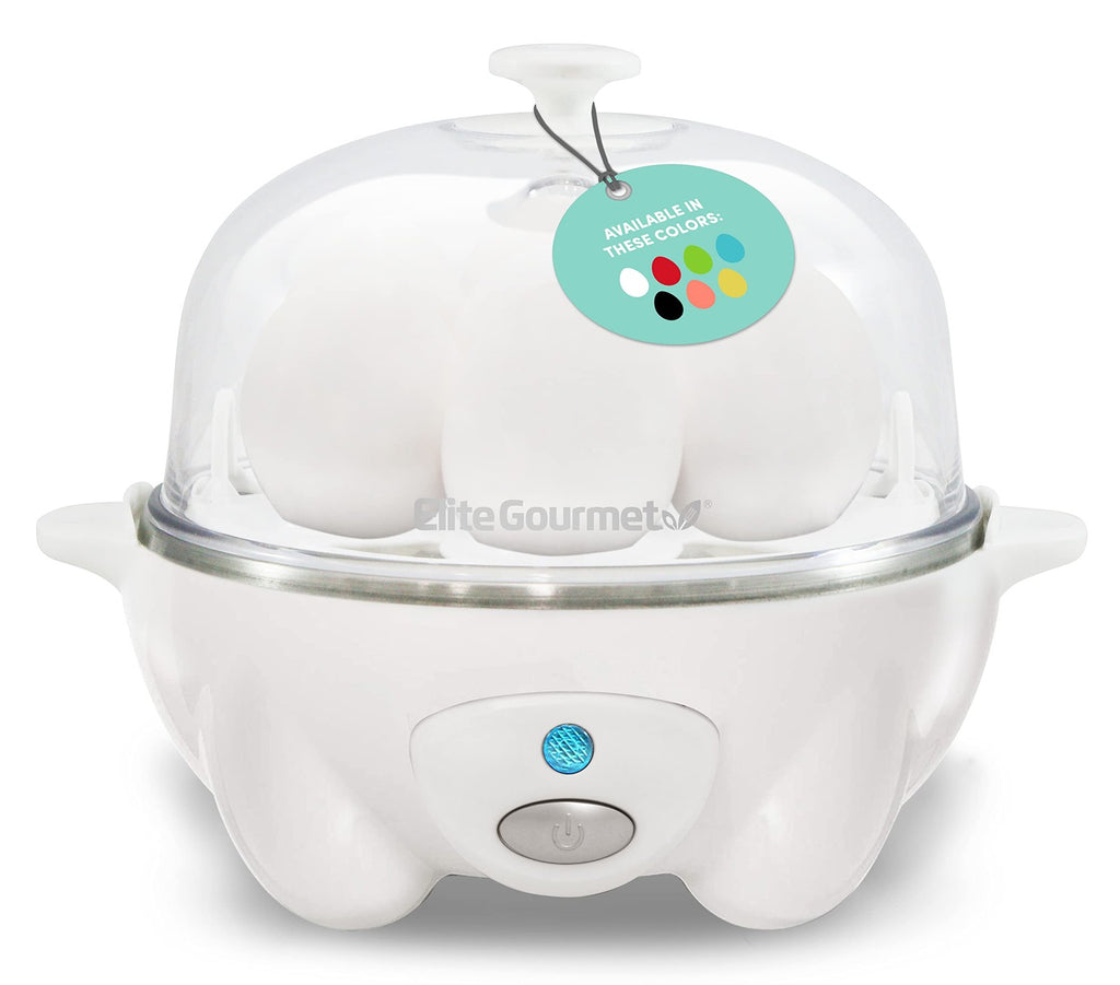 Elite Gourmet EGC-007## 7-Egg Cooker, Poacher & Omelet Maker, White