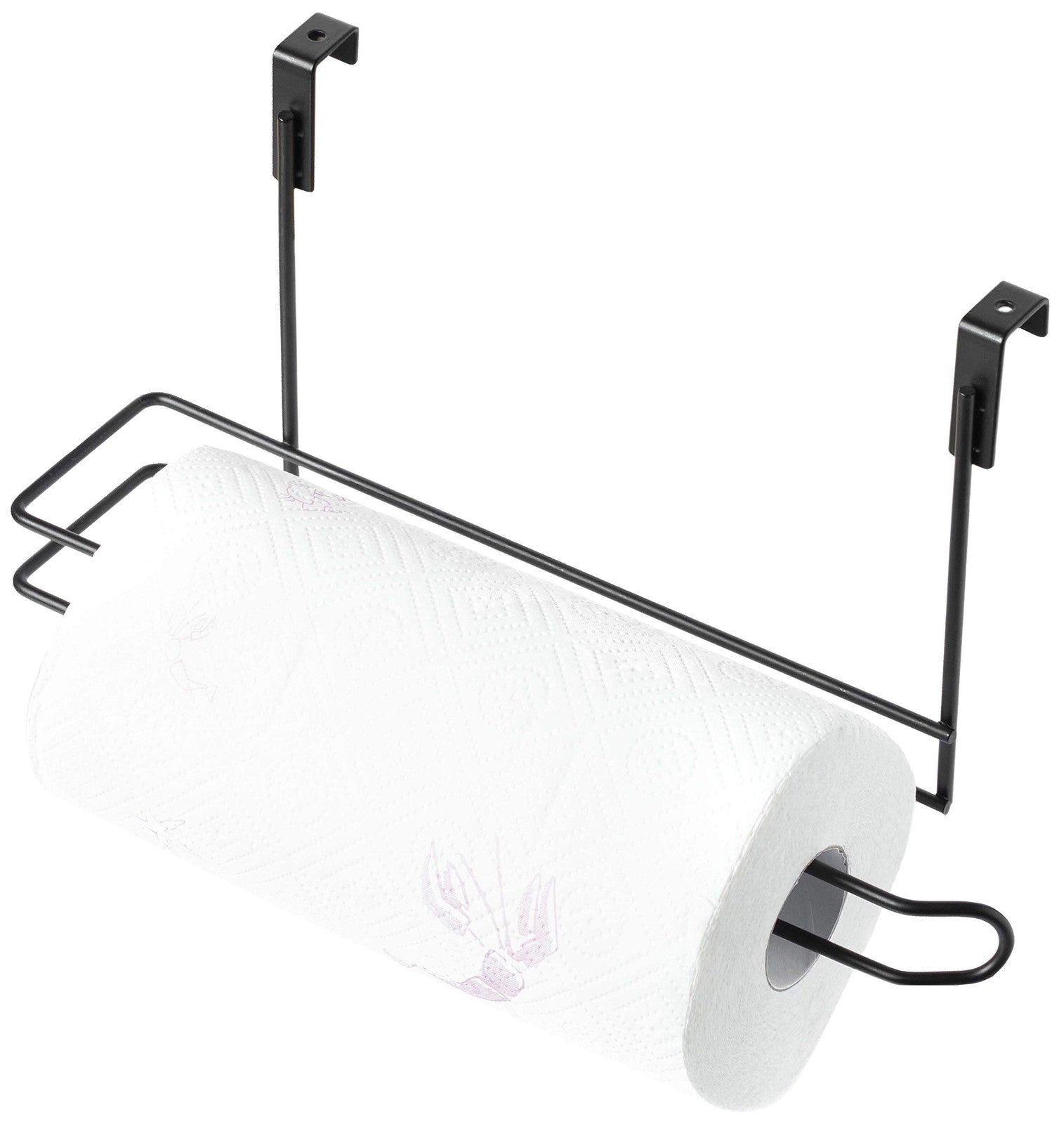 Over The Cabinet Paper Towel Holder, Black