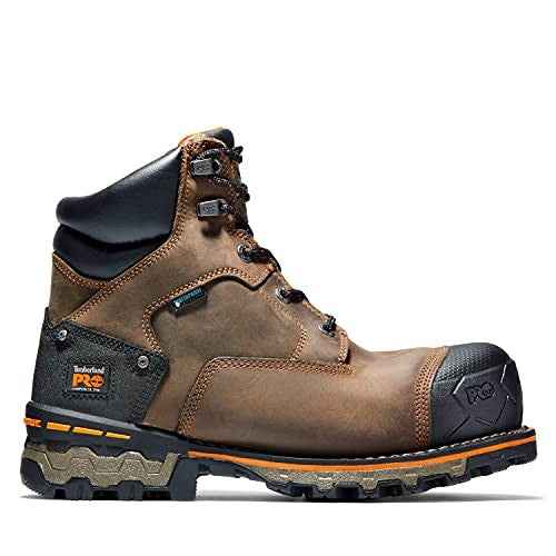 Timberland PRO Men's 6in Waterproof Work Boot, Composite Toe, Brown, 12W